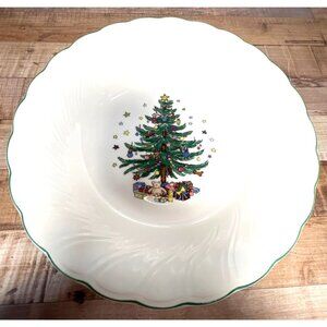 Nikko Happy Holidays 9.5" Vegetable Bowl Christmas Tree Design